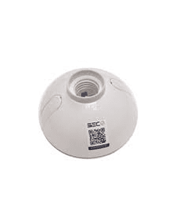 PORTA LAMPARA OVAL E-27 PLASTICO BLANCO