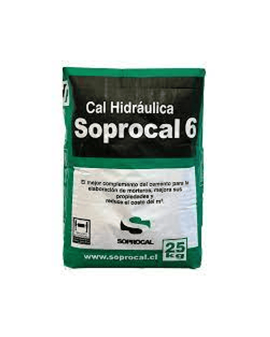 CAL HIGRAURICA SOPROCAL 6 / 25 KG.