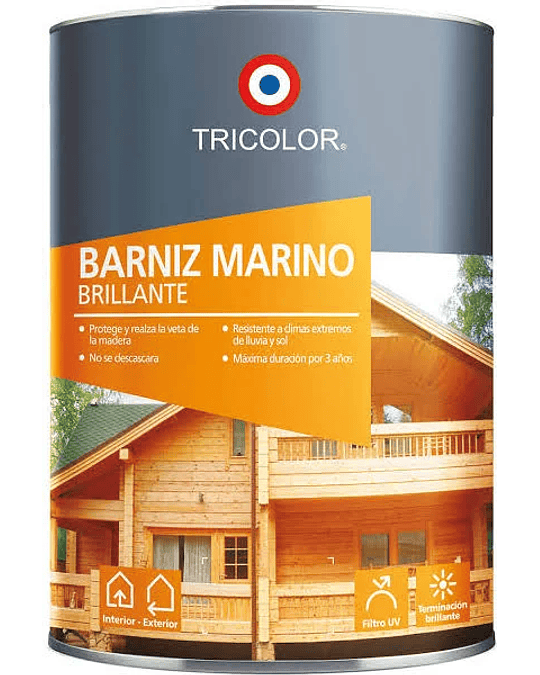 BARNIZ MARINO BRILLANTE TRICOLOR NATURAL 1 GALON