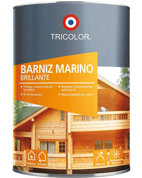 BARNIZ MARINO BRILLANTE TRICOLOR NATURAL 400 GALON