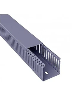 CANALETA RANURADA GRIS RAL 7030 25X2