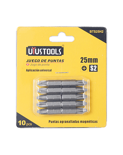 SET DE 10 PUNTAS PHILLIPS PH2 25 MM S2