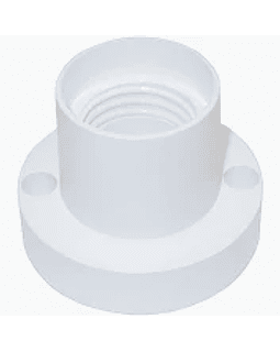 BASE RECTA PLASTICA E/27 SOQUETE BLANCO