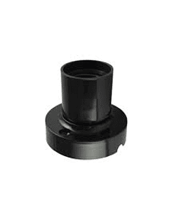 BASE RECTA PLASTICA E/27 SOQUETE NEGRO