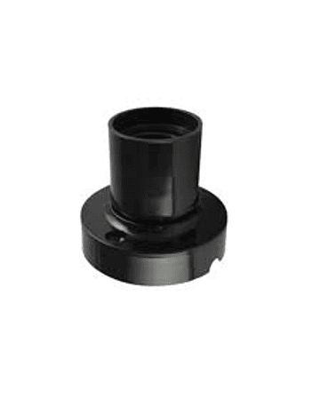 BASE RECTA PLASTICA E/27 SOQUETE NEGRO