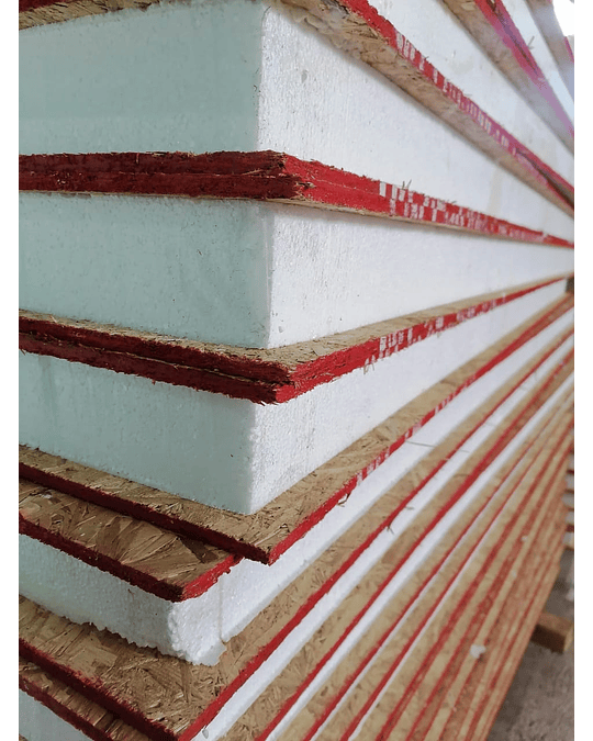PANEL SIP ECCO DE 95 MM. OSB (1.22X2.44 MT.) PARA MADERA DE 2X3"