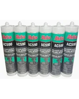 SILICONA TAPAGOTERAS HOJALATERA 310 ML. GRIS DE AKFIX