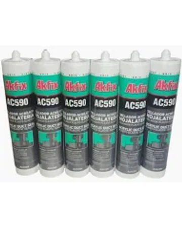 SILICONA TAPAGOTERAS HOJALATERA 310 ML. GRIS DE AKFIX