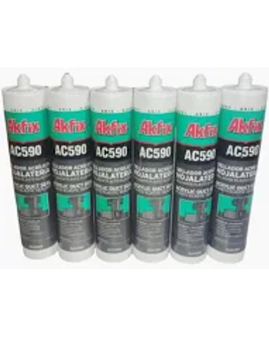 SILICONA TAPAGOTERAS HOJALATERA 310 ML. GRIS DE AKFIX