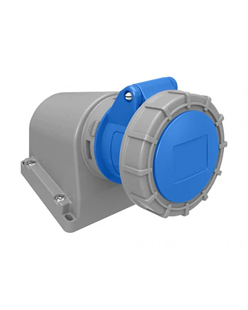 ENCHUFE INDUSTRIAL HEMBRA SOBREPUESTA IP67 2P + T AZUL 32 A 220 V