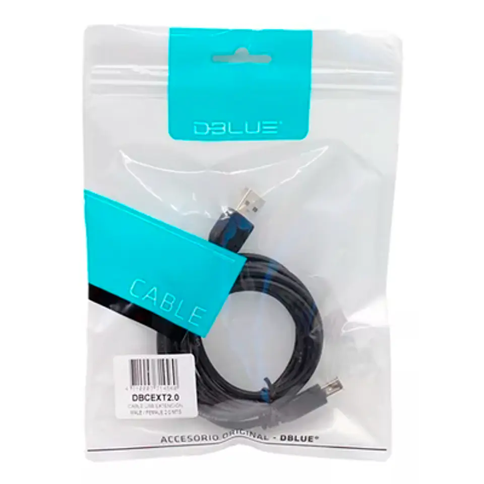 CABLE USB 2.0 EXTENSIÓN 2M – CONECTORES MACHO Y HEMBRA 2