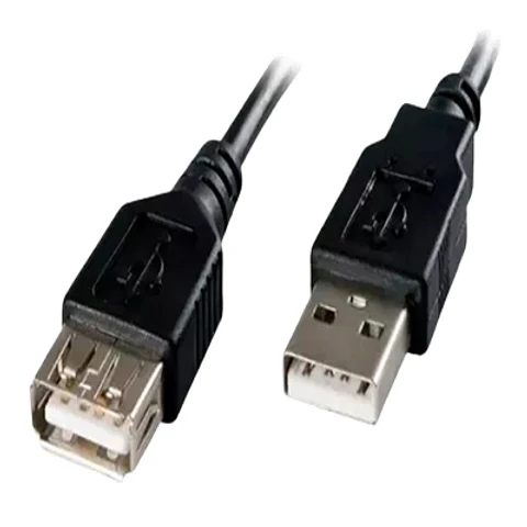 CABLE USB 2.0 EXTENSIÓN 2M – CONECTORES MACHO Y HEMBRA