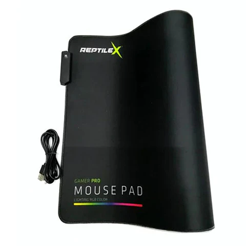 MOUSE PAD REPTILEX GAMER XL RGB – 40X90CM, ANTIDESLIZANTE USB