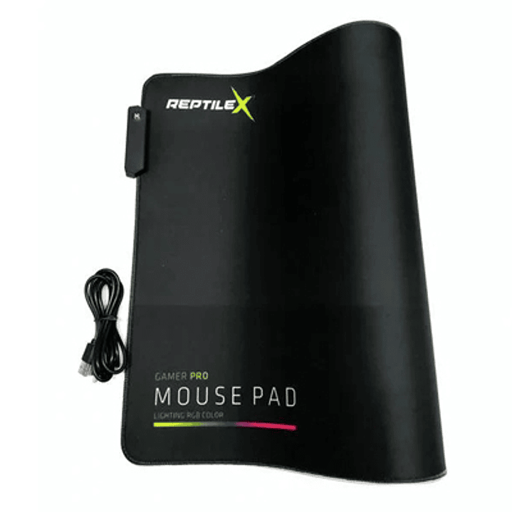 MOUSE PAD REPTILEX GAMER XL RGB – 40X90CM, ANTIDESLIZANTE USB 1