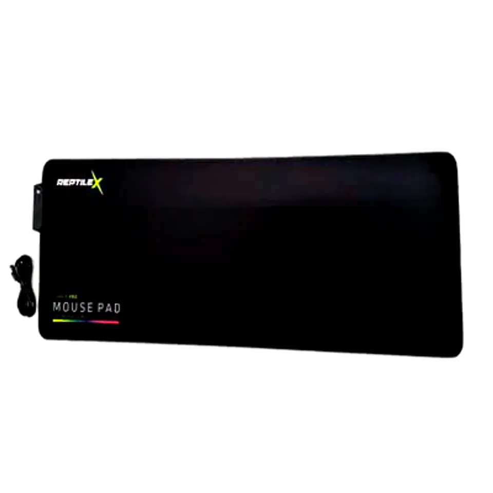 MOUSE PAD REPTILEX GAMER XL RGB – 40X90CM, ANTIDESLIZANTE USB 2