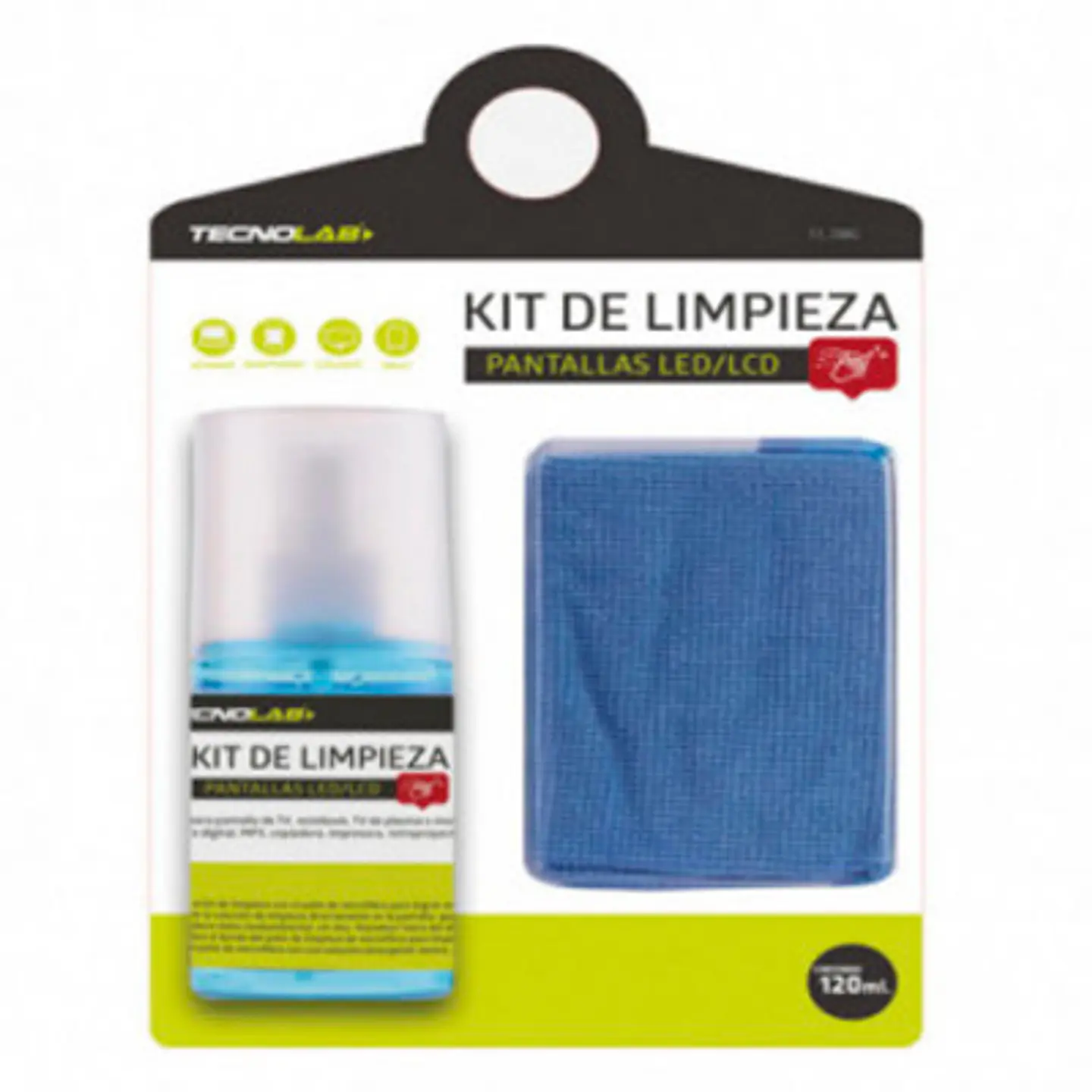 KIT DE LIMPIEZA DE PANTALLAS LED 120ML – SEGURO Y SIN ALCOHOL 2