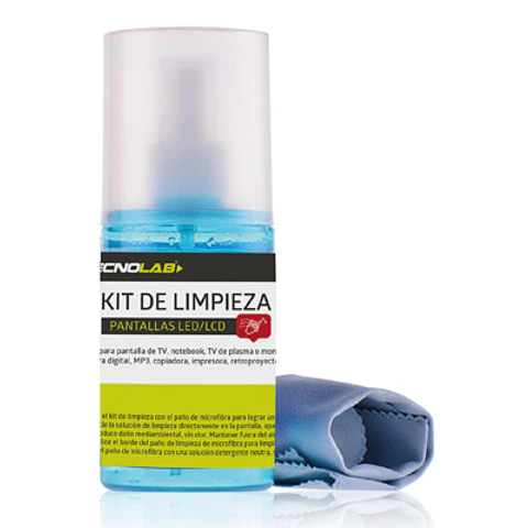 KIT DE LIMPIEZA DE PANTALLAS LED 120ML – SEGURO Y SIN ALCOHOL