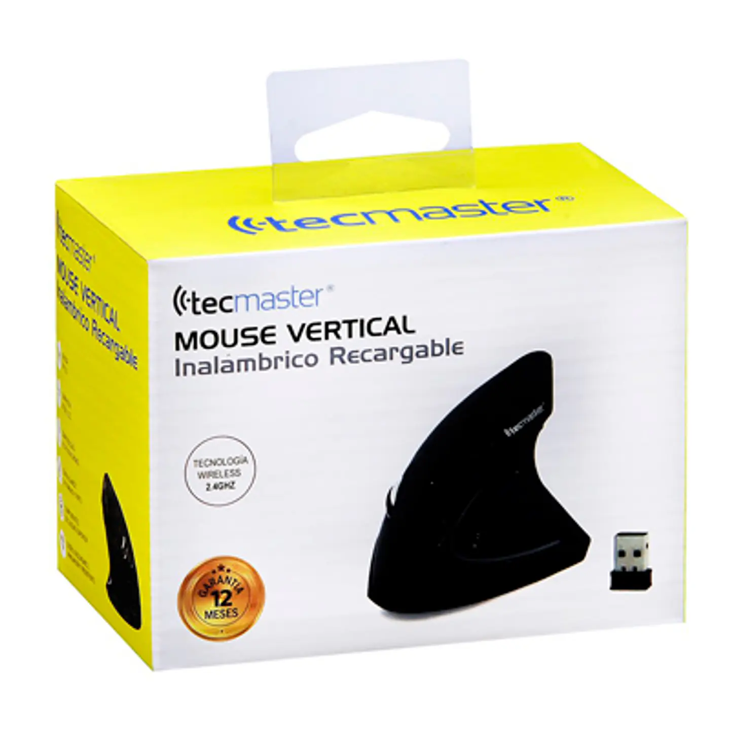 MOUSE VERTICAL TECMASTER – ERGONÓMICO, RECARGABLE, 1600DPI, 6 BOTONES 2