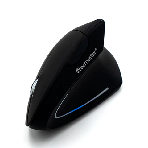 MOUSE VERTICAL TECMASTER – ERGONÓMICO, RECARGABLE, 1600DPI, 6 BOTONES