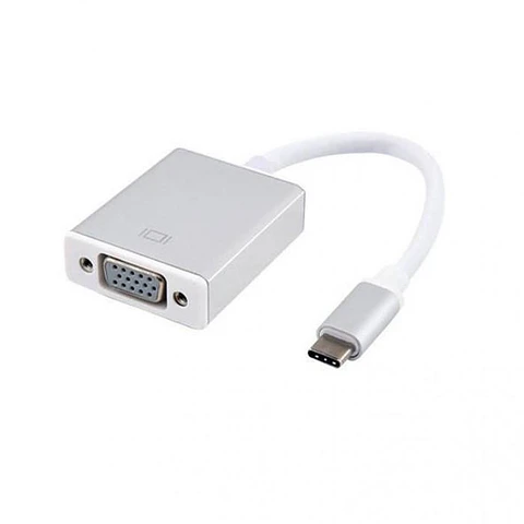 ADAPTADOR USB TIPO C A VGA TECNOLAB – 1080P, PC/MAC, COMPACTO