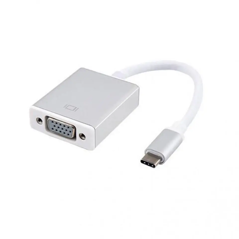 ADAPTADOR USB TIPO C A VGA TECNOLAB – 1080P, PC/MAC, COMPACTO 1