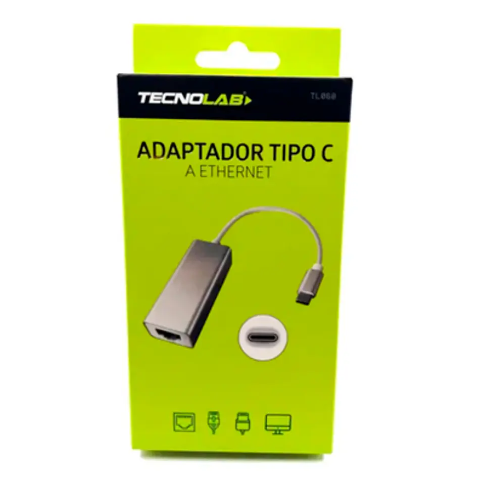 ADAPTADOR TIPO C A ETHERNET RJ45 1000MBPS – PC/MAC, COMPACTO 2