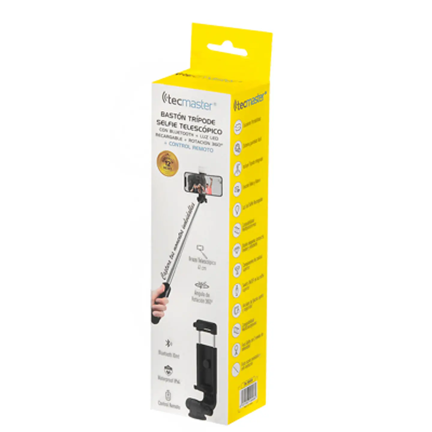 Selfie Stick Tecmaster Bluetooth – Trípode y Control Remoto 2