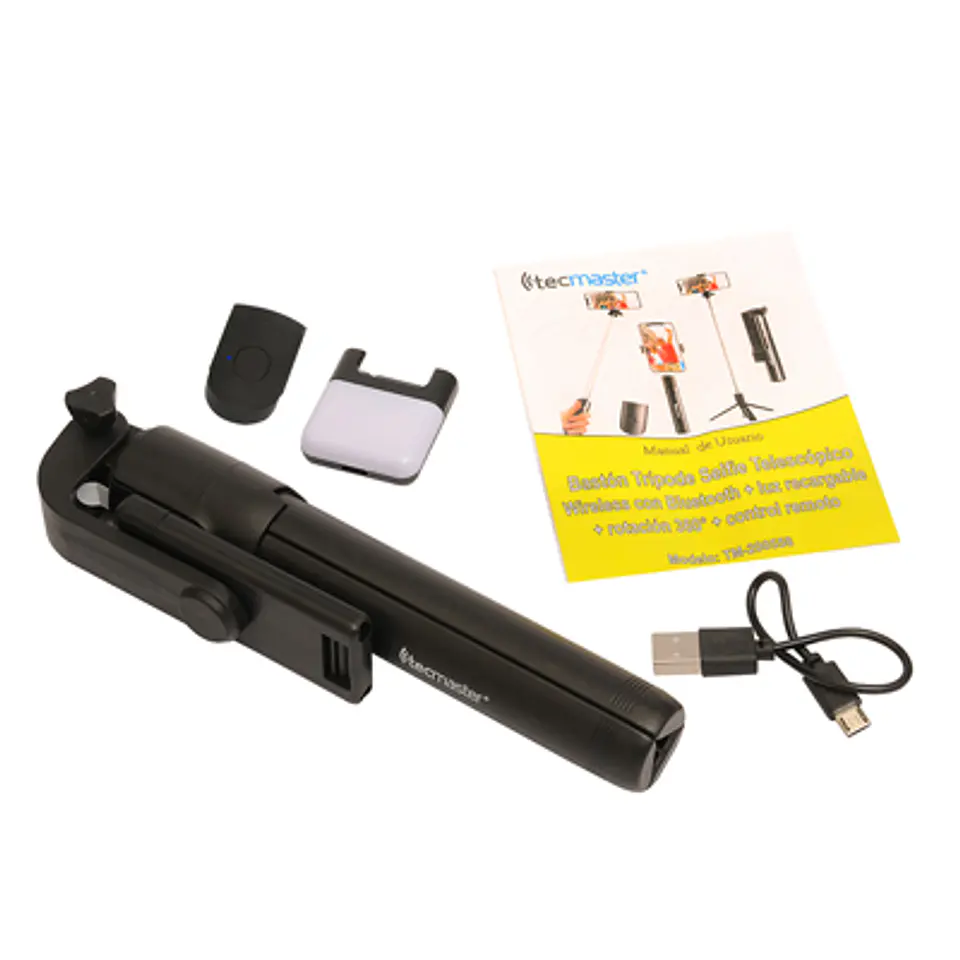 Selfie Stick Tecmaster Bluetooth – Trípode y Control Remoto 3