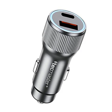 CARGADOR DE AUTO 2 PUERTOS 20W/22.5W – USB A Y TIPO C, RÁPIDO