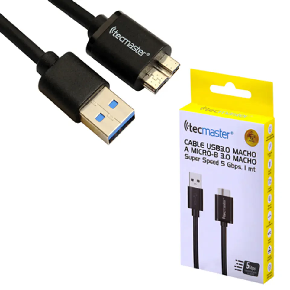 CABLE USB-A 3.0 A MICRO-B 3.0 1M – ALTA VELOCIDAD, 5GBPS, TECMASTER 1