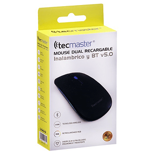 MOUSE INALÁMBRICO BLUETOOTH TECMASTER – RETROILUMINADO, 1600DPI