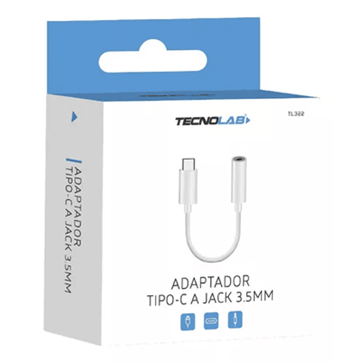 ADAPTADOR DE AUDIO USB - TIPO C A JACK AUDIO 3.5MM AUXILIAR TECNOLAB 2