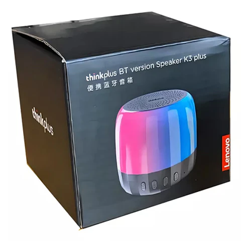PARLANTE BLUETOOTH LENOVO K3PLUS – PORTÁTIL, LED