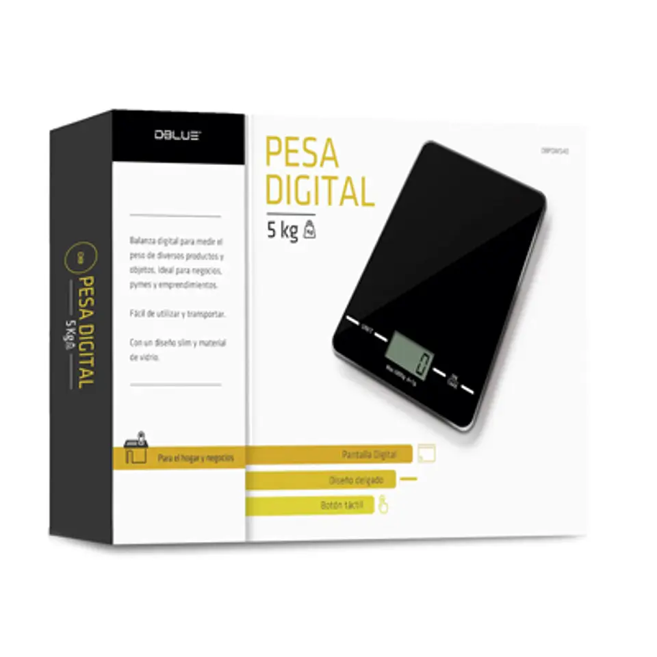 PESA DIGITAL DBLUE 5KG – LCD, FUNCIÓN TARA, ALTA PRECISIÓN 3