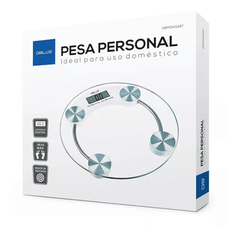 PESA DIGITAL DBLUE 180 KG – PRECISIÓN Y DURABILIDAD EN CRISTAL 2