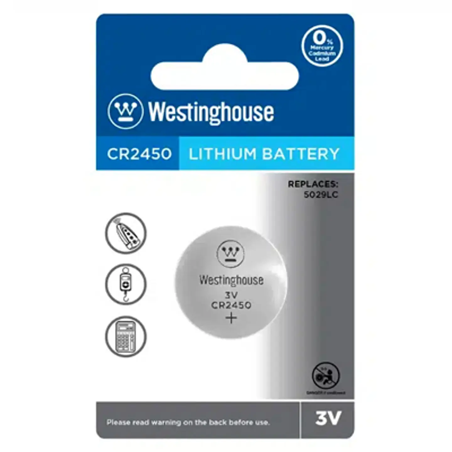 PILA CR2450 WESTINGHOUSE 3V – ENERGÍA COMPACTA Y DURADERA 1
