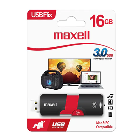 PENDRIVE MAXELL FLIX 16GB – USB COMPACTO, RÁPIDO Y RETRÁCTIL