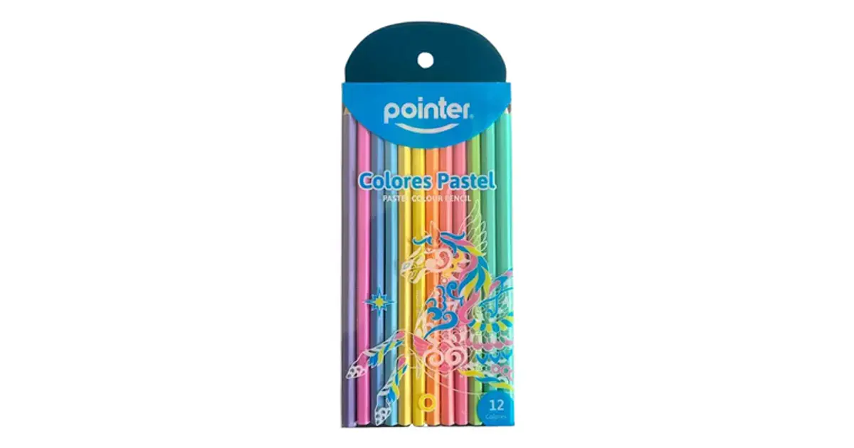 Set de Lápices Pasteles Pointer – 12 Colores Suaves