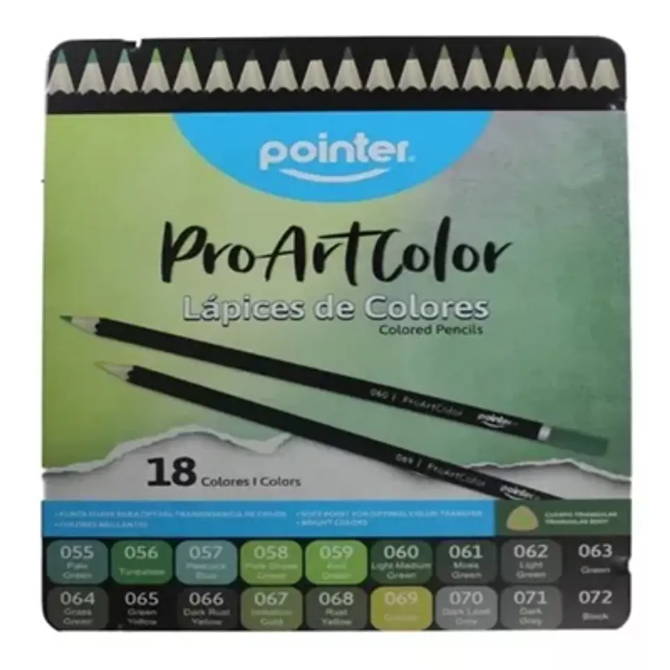 SET DE LÁPICES POINTER PROARTCOLOR – COLORES VIVOS Y PUNTA SUAVE 1