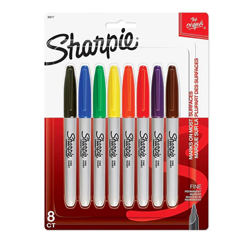 MARCADOR SHARPIE MULTIUSO – SET DE 8 COLORES PERMANENTES Y VIVOS
