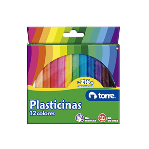 PLASTICINA TORRE IMAGIA 12 COLORES – FÁCIL DE MODELAR Y LIMPIAR