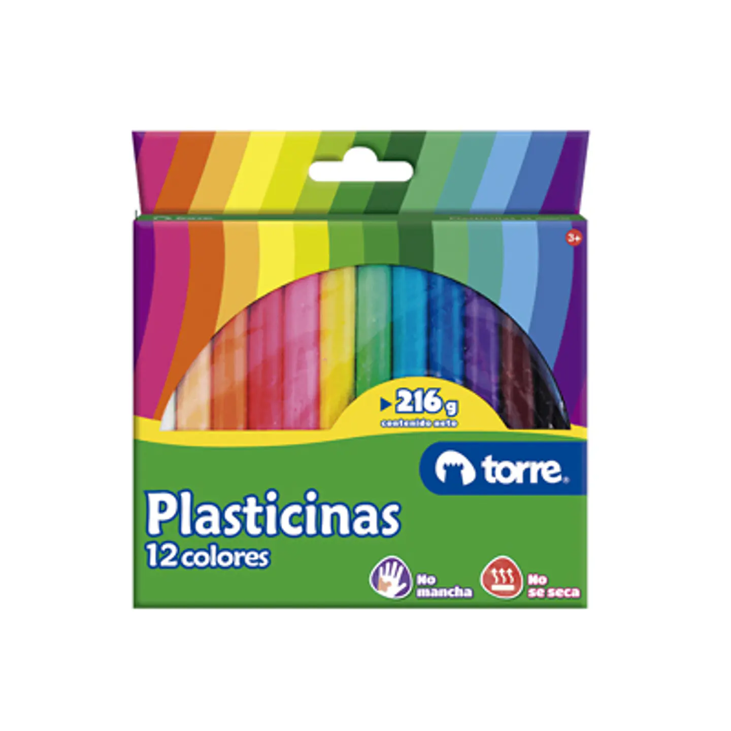 PLASTICINA TORRE IMAGIA 12 COLORES – FÁCIL DE MODELAR Y LIMPIAR 1