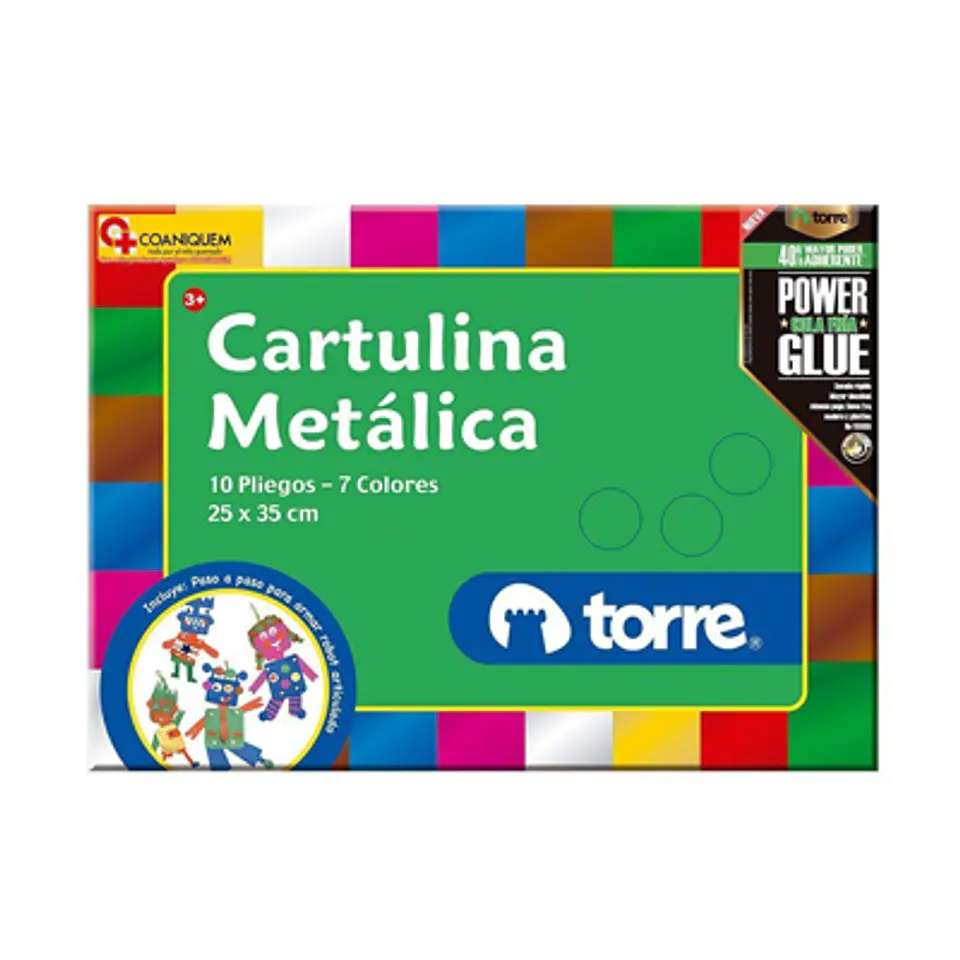 CARPETA ARTE TORRE CARTULINA METÁLICA – COLORES PARA MANUALIDADES 1