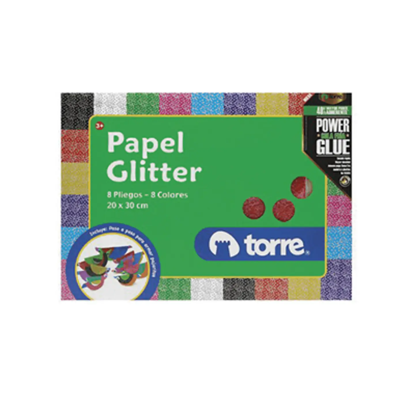 CARPETA ARTE TORRE PAPEL GLITTER – BRILLO Y ESTILO PARA TUS PROYECTOS 1