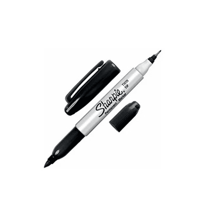 MARCADOR MULTIUSO SHARPIE NEGRO TWIN – DOBLE PUNTA FINA Y ULTRAFINA 1