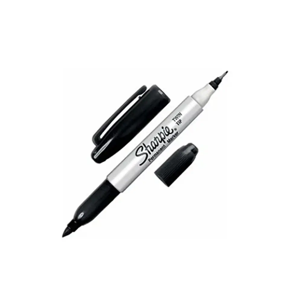 MARCADOR MULTIUSO SHARPIE NEGRO TWIN – DOBLE PUNTA FINA Y ULTRAFINA 1