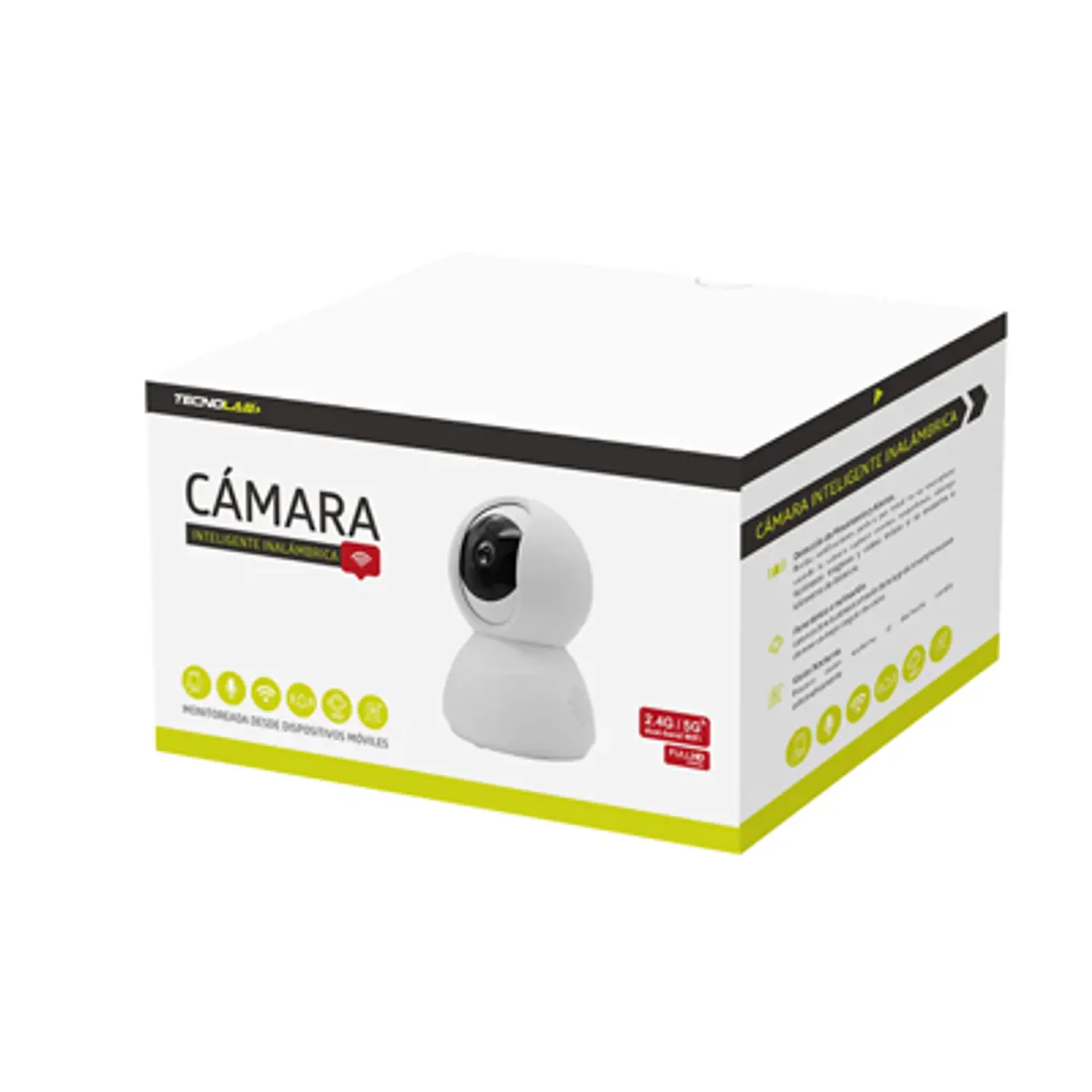 CÁMARA SEGURIDAD EXTERIOR TECNOLAB WIFI 360° FULL HD 1080P SMART 1