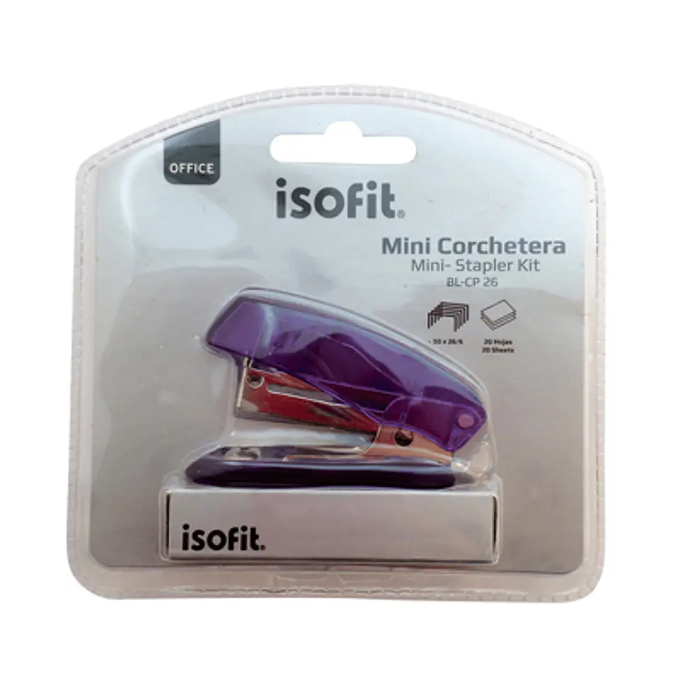 CORCHETERA MINI ISOFIT 26/6 + CAJA DE CORCHETES BLISTER 1