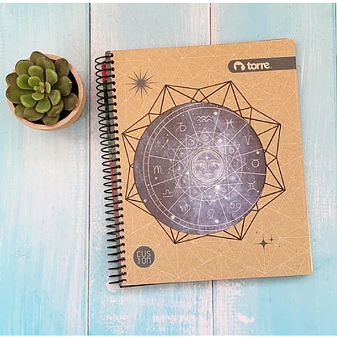 CUADERNO 1/2 OFICIO 120 HJ M5 TORRE TAPA DURA CROQUEL