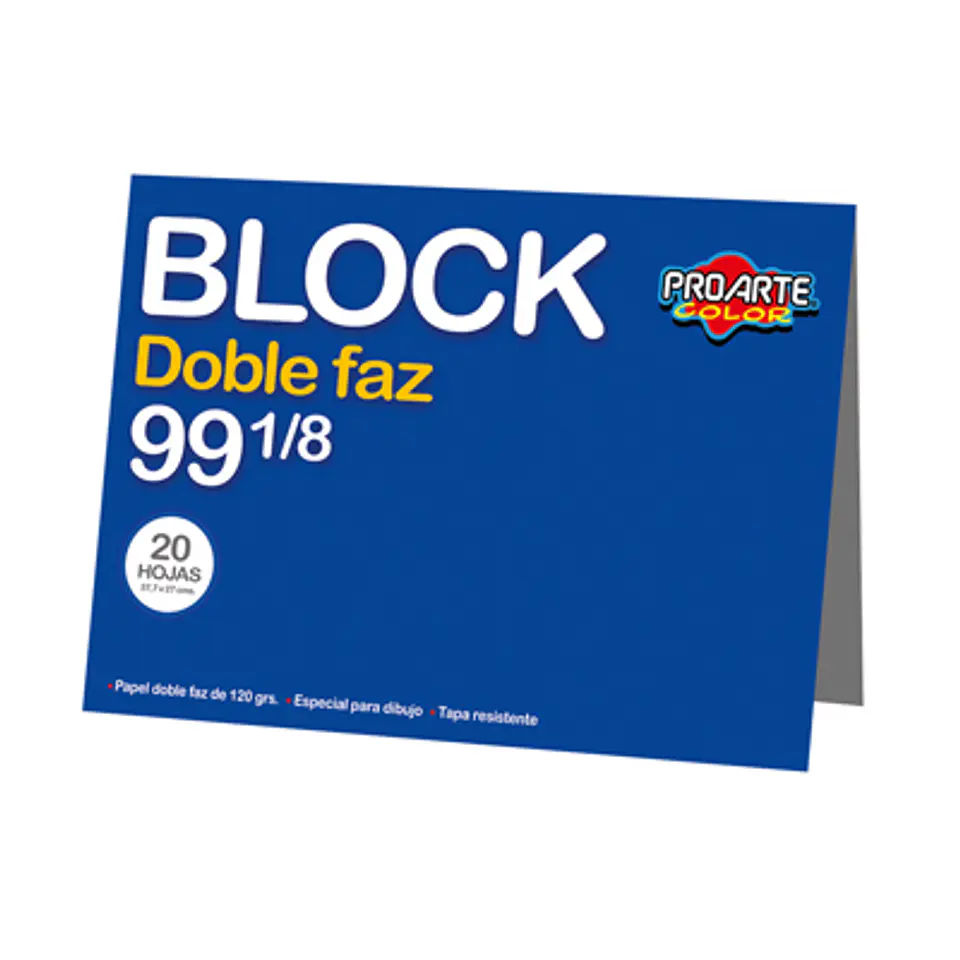 BLOCK DIBUJO PROARTE 99 1/8 37.7x27CM: CREATIVIDAD EN DOBLE FAZ 1